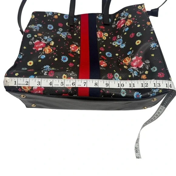 Moda Luxe Colorful Floral Preppy Large Satchel Handbag - Picture 15 of 16